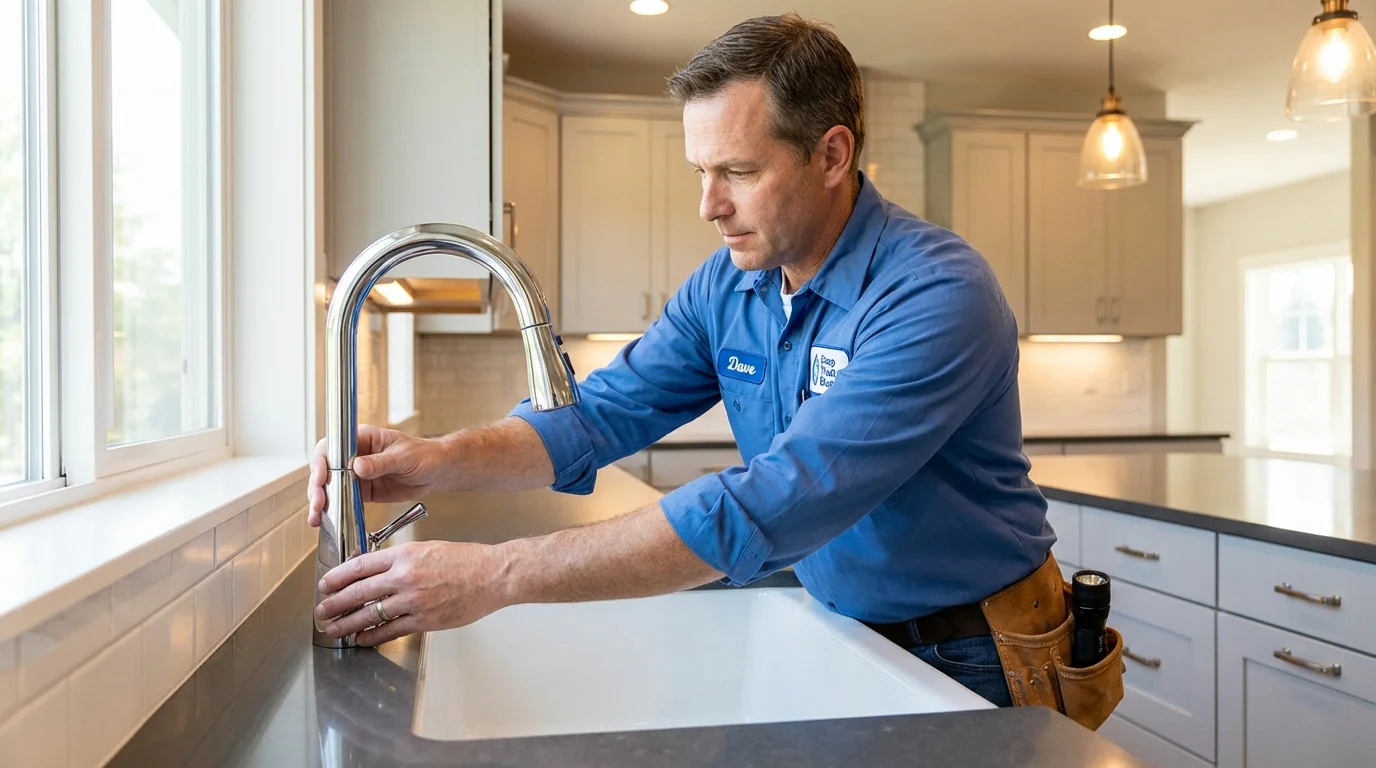 Kitchen faucet installation by Johns Plumbing LLC in Wylie